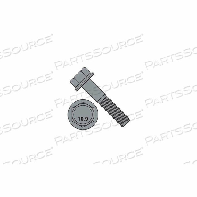 OEM#: BMF08020M8 X 1.25 X 20 METRIC FLANGE BOLT - STEEL - YELLOW ZINC - CLASS 10.9 - DIN125B - PKG OF 100 by Titan Fasteners