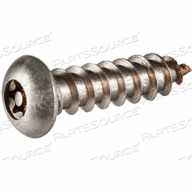 OEM#: 4.14A1BS#14A X 1 SECURITY SHEET METAL SCREW - BUTTON TORX (T-27) HEAD - 18-8 STAINLESS STEEL - 100 PK by Tamperproof Screw Company, Inc.