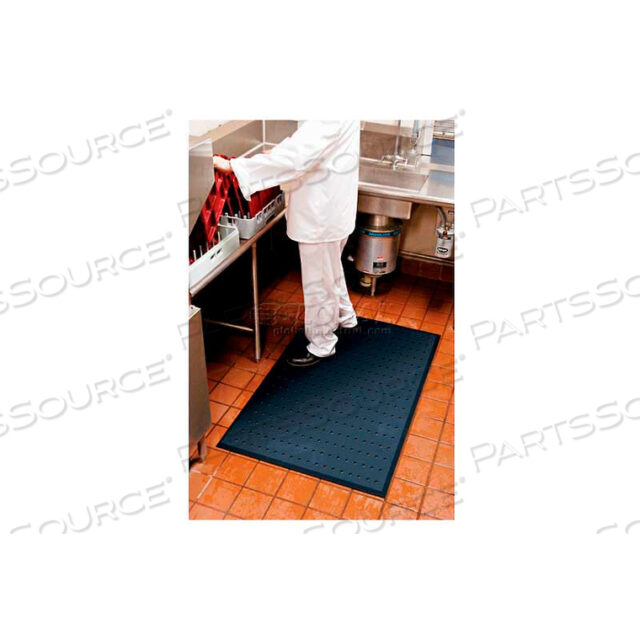 COMPLETE COMFORT ANTI-FATIGUE MAT W/HOLES 5/8 THICK 3 X 4 BLACK