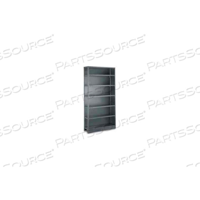 KLIP-IT CLOSED ADD-ON, CAK85-1536-5X, 36W X 15D X 85H, 5 SHELVES, 18 GA, DARK GRAY