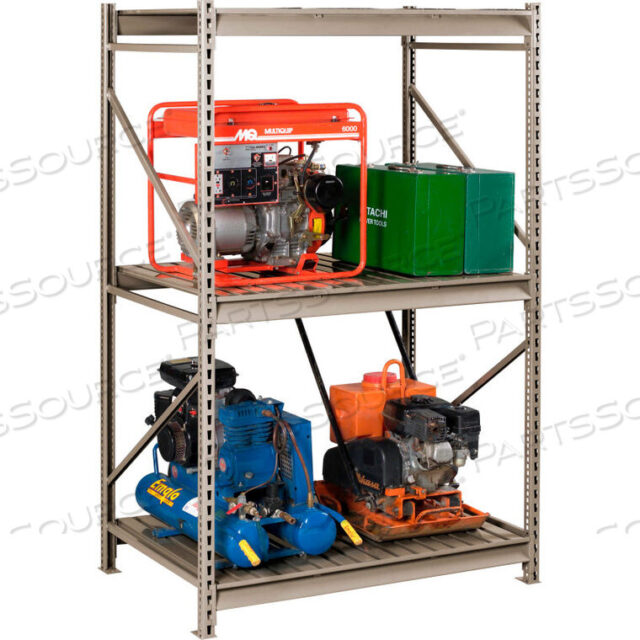 OEM#: BU-483684CS-SNDBULK STORAGE RACK - 48W X 36D X 84H - STARTER - 3 SHELF LEVELS - STEEL DECK - SAND by Tennsco Corp.