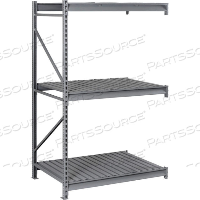 OEM#: BU-964896CA-MGYBULK STORAGE RACK - 96W X 48D X 96H - ADD-ON - 3 SHELF LEVELS - STEEL DECK - MEDIUM GRAY by Tennsco Corp.