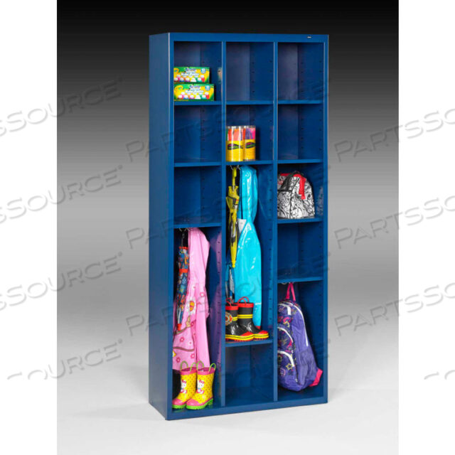 CUBBY CABINET - WELDED 34-1/2W X 13-1/2D X 78H REGAL BLUE