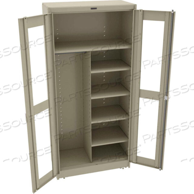 C-THRU DELUXE COMBINATION CABINET - UNASSEMBLED 36W X 18D X 78H, SAND