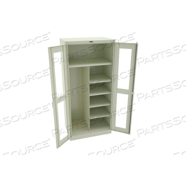 C-THRU DELUXE COMBINATION CABINET - UNASSEMBLED 36W X 24D X 78H, PUTTY