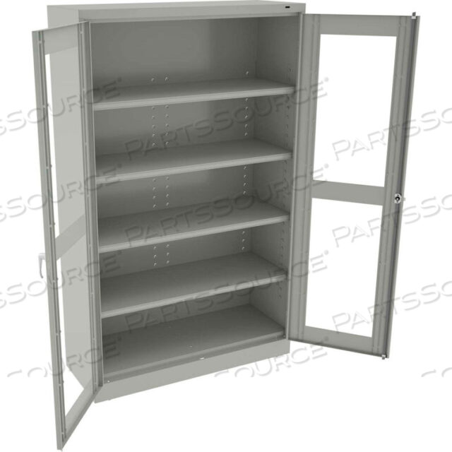C-THRU JUMBO STORAGE CABINET - WELDED 48W X 18D X 78H, LIGHT GREY