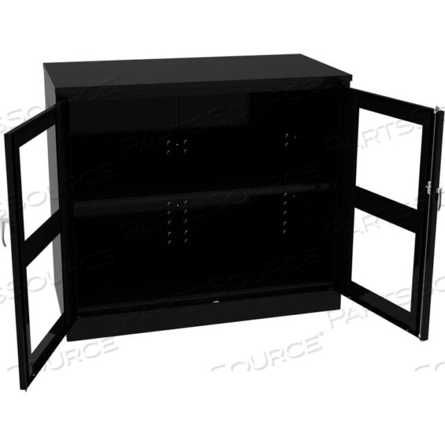 C-THRU 48 JUMBO UNASSEMBLED STORAGE CABINET, 48W X 24D X 42H, BLACK