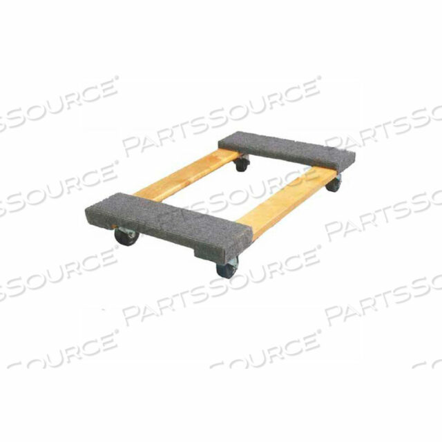 OEM#: ED-26-1616-3HR BOXEDHARDWOOD DOLLY ED-26-1616-3HR - 16 X 16 - CARPETED ENDS - 3 RUBBER WHEELS - 990 LB. by Fairbanks Scale