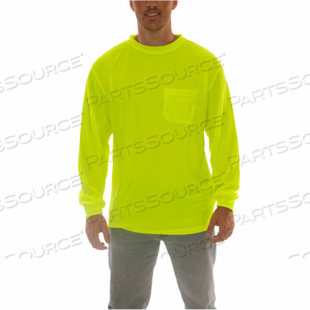 OEM#: S75502.3XENHANCED VISIBILITY T-SHIRT, LONG SLEEVE, 1 POCKET, FL LIME, 3XL by Tingley Rubber
