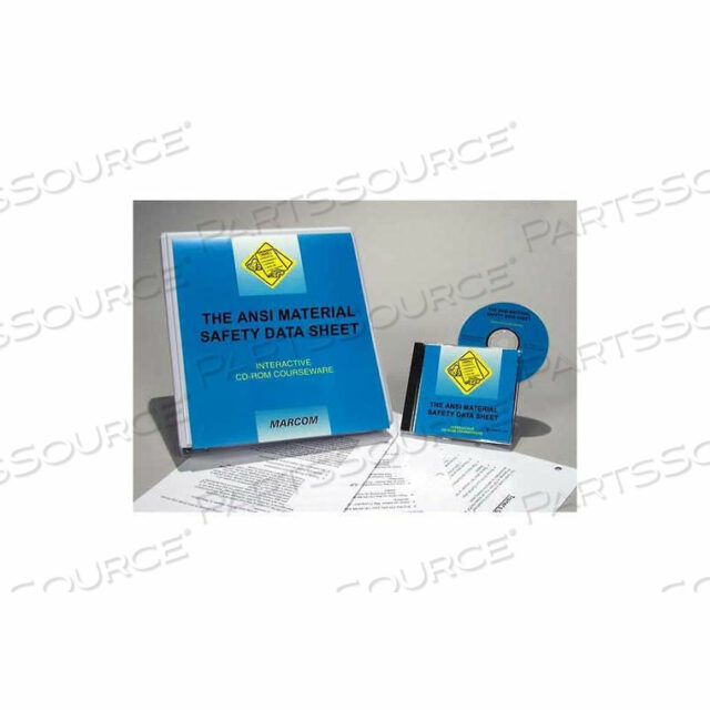 ANSI MATERIAL SAFETY DATA SHEET CD-ROM COURSE