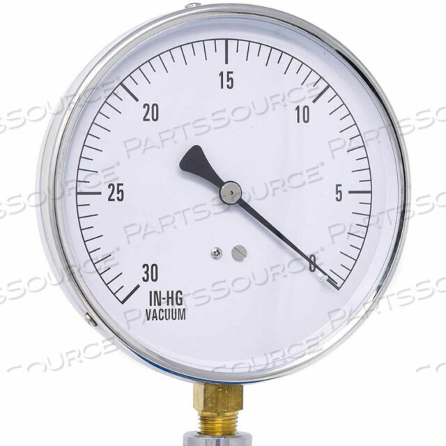 4.5 CONTRACTOR PRESSURE GAUGE, 1/4 NPT, 30HG VAC/0, STAINLESS