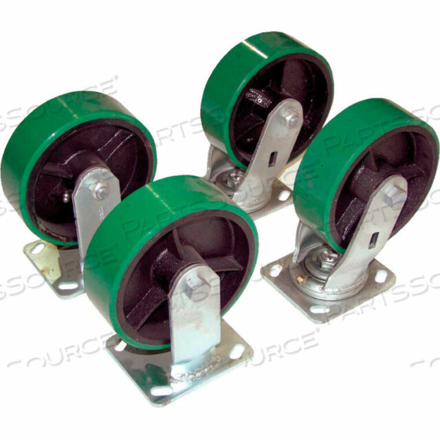 OEM#: D-CK4-PU8-28 X 2 POLY-ON-STEEL CASTER KIT FOR HOPPER - 5000 LB. CAP. by Vestil Manufacturing Corp.