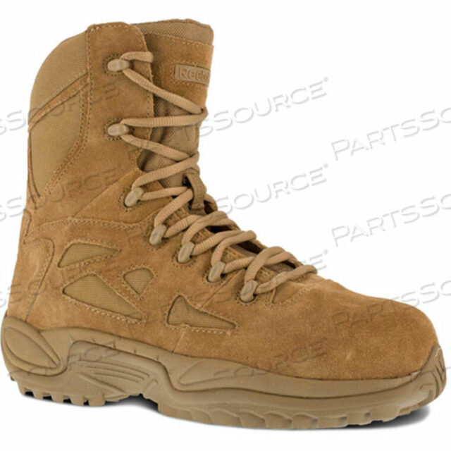 OEM#: RB8850-M-9.5RB8850 STEALTH 8 BOOT WITH SIDE ZIPPER, COMPOSITE TOE, MENS SZ 9.5 M WIDE, COYOTE by Reebok