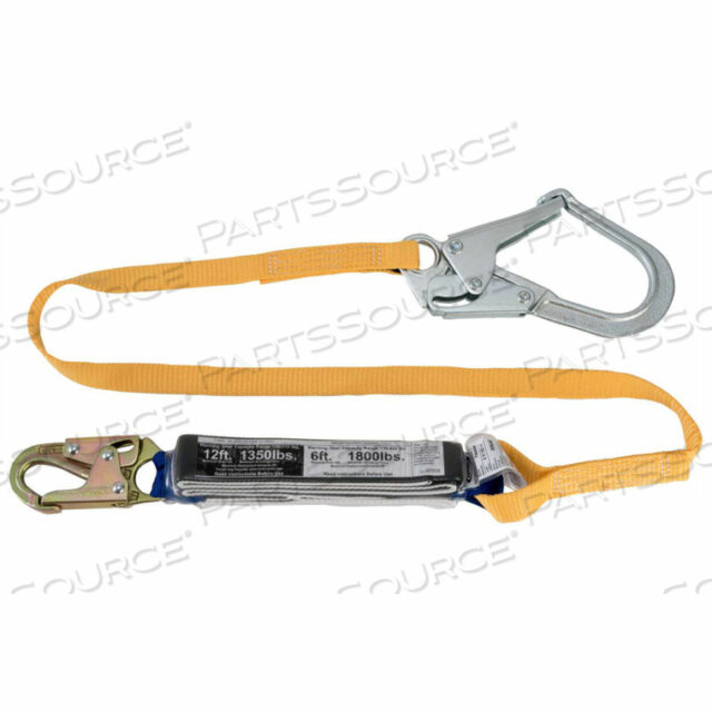 FREE FALL LANYARD, 12L, SNAPHOOK AND REBAR HOOK