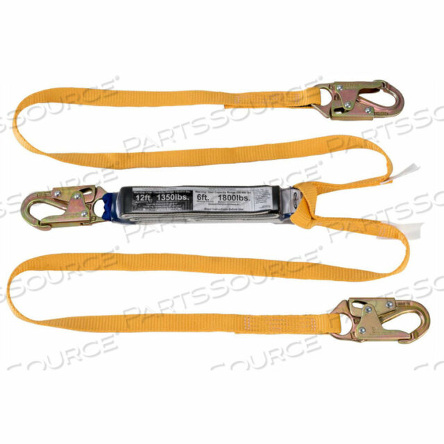 FREE FALL TWINLEG LANYARD, 12L, SNAPHOOKS