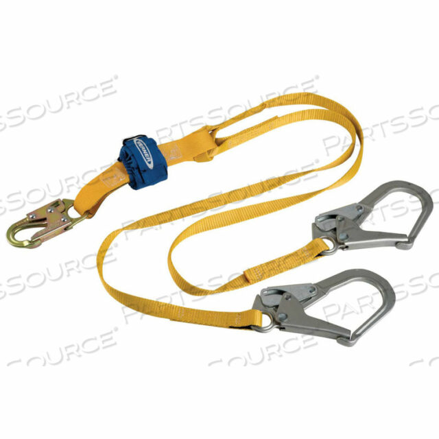 6L DECOIL DCELL LITE TWINLEG LANYARD, 1 WEB, SNAPHOOK & REBAR HOOK