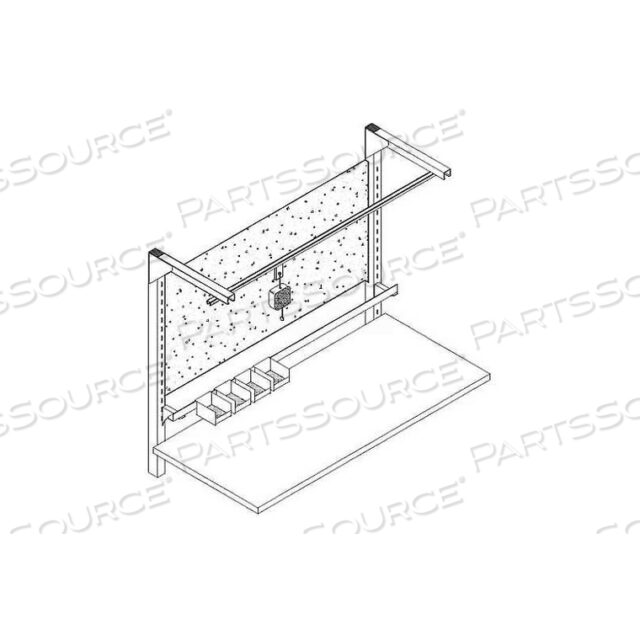 WSI OVERHEAD TOOL TROLLEY, C2 SERIES, HEAVY DUTY, FOR 60 BENCHES, BLACK