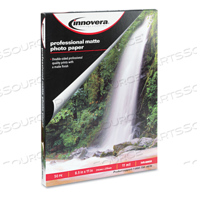 OEM#: 99650HEAVYWEIGHT PHOTO PAPER, 11 MIL, 8.5 X 11, MATTE WHITE, 50/PACK by Innovera