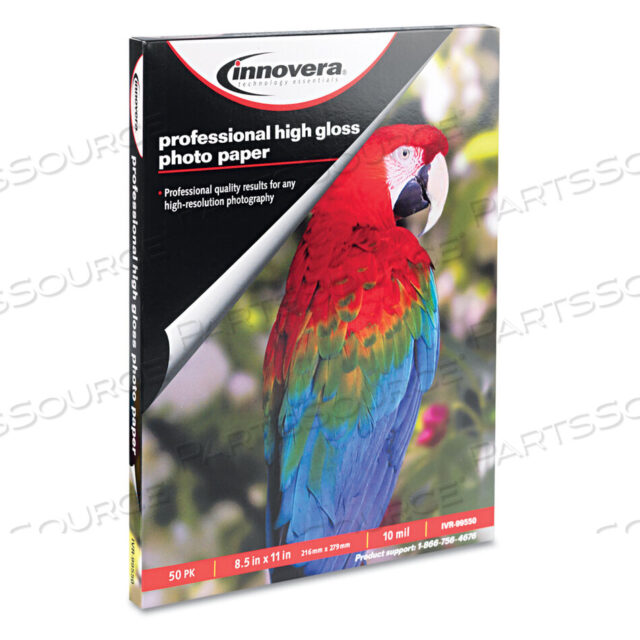 OEM#: 99550HIGH-GLOSS PHOTO PAPER, 10 MIL, 8.5 X 11, HIGH-GLOSS WHITE, 50/PACK by Innovera