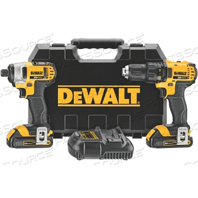 OEM#: DCK280C2DCK280C2 DEWALT 20V MAX* LITHIUM ION COMPACT DRILL/DRIVER/IMPACT DRIVER COMBO KIT (1.5 AH) by DeWalt