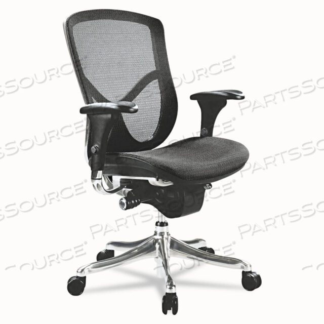 OEM#: ALEEQA42ME10AALERA EQ SERIES ERGONOMIC MULTIFUNCTION MID-BACK MESH CHAIR, SUPPORTS UP TO 250 LB, BLACK SEAT/BACK, ALUMINUM BASE by Alera