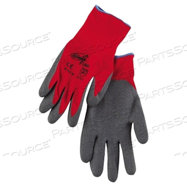 OEM#: N9680MN9680M MCR SAFETY NINJA GLOVES, MEDIUM, NYLON, RED/ GRAY, KNIT WRIST CUFF by MCR Safety