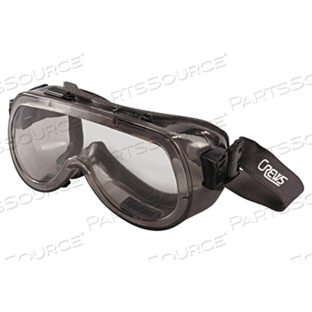 OEM#: 2410FVERDICT GOGGLE, CLEAR/SMOKE, ANTIFOG, FOAM LINING, ELASTIC STRAP by MCR Safety