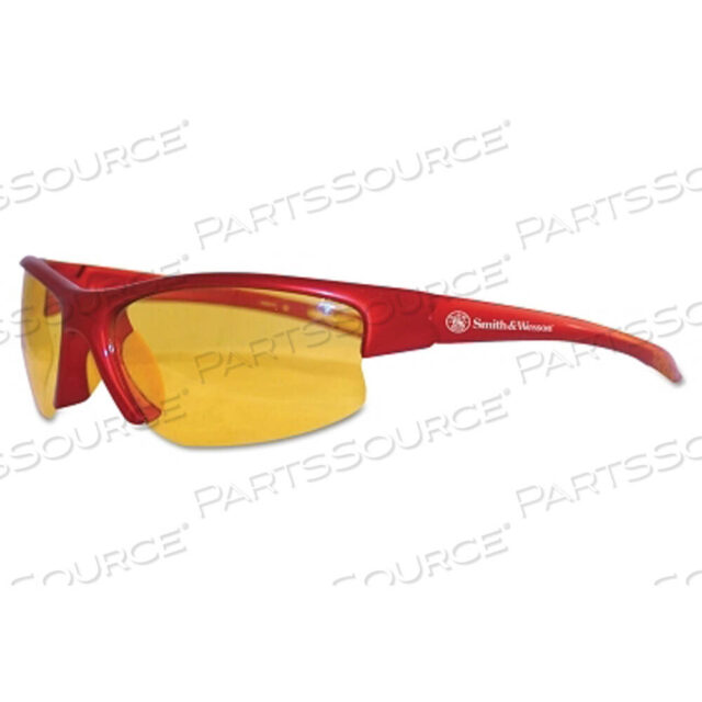 OEM#: 21299EQUALIZER SAFETY GLASSES, AMBER POLYCARBONATE LENS, UNCOATED, RED, NYLON by Smith & Wesson