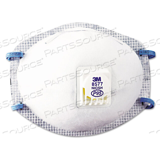 OEM#: 8577PARTICULATE RESPIRATOR 8577, P95, ONE SIZE FITS ALL, 10/BOX by 3M Consumer