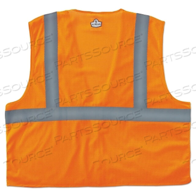 OEM#: 21047GLOWEAR 8210Z TYPE R CLASS 2 ECONOMY VEST WITH POCKET, ZIPPER CLOSURE, 2XL/3XL, ORANGE by Ergodyne