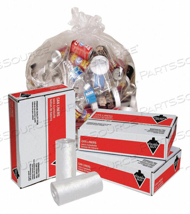 OEM#: 15E454TRASH BAG 15 GAL. CLEAR PK250 by Tough Guy