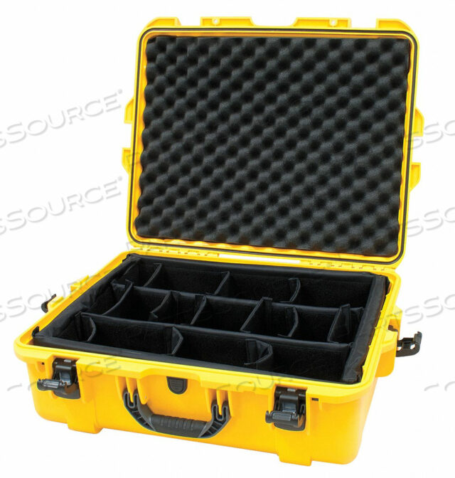 OEM#: 945-2004NANUK 945 CASE W/PADDED DIVIDER, 25-1/8L X 19-7/8W X 8-13/16H, YELLOW by Plasticase Inc.