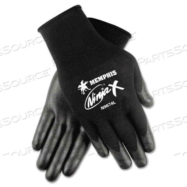 OEM#: N9674MN9674M MCR SAFETY NINJA GLOVES, MEDIUM, NYLON, BLACK, KNIT WRIST CUFF by MCR Safety