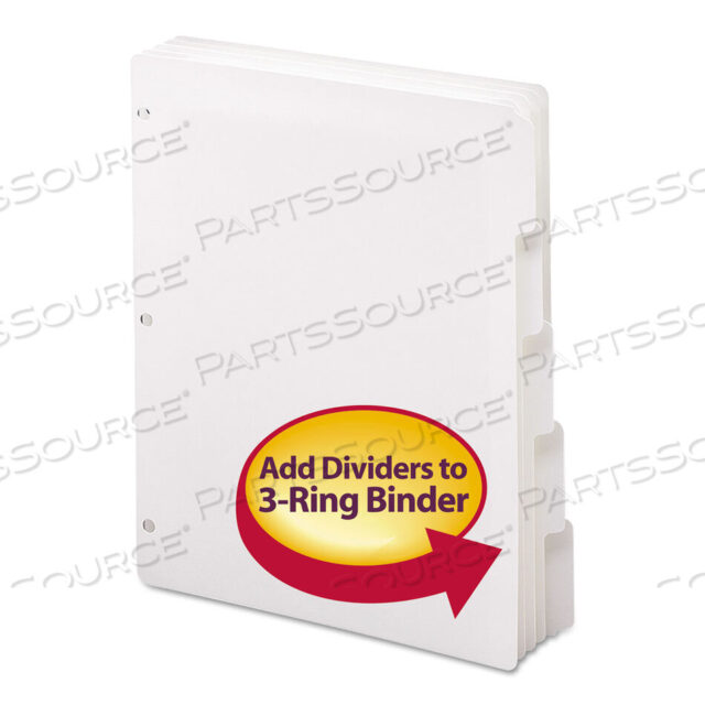 OEM#: 89415THREE-RING BINDER INDEX DIVIDER, 5-TAB, 11 X 8.5, WHITE, 20 SETS by Smead