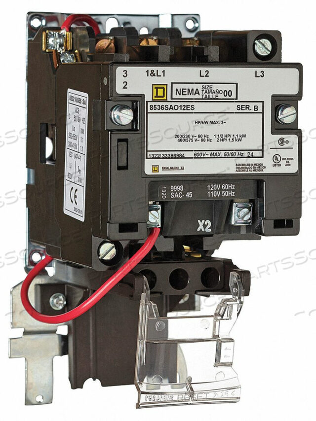 OEM#: 8536SBO2V02ESH7720 MAGNETIC MOTOR STARTER NEMA 120V 18A 3P by Square D