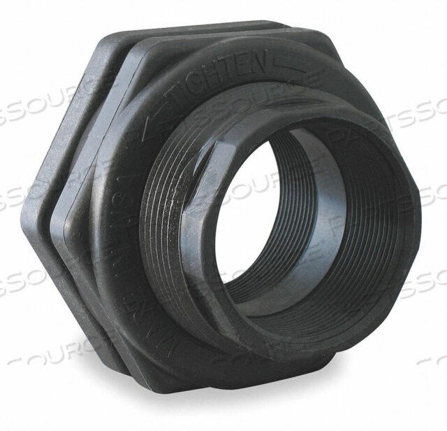 OEM#: TF300BULKHEAD TANK FITTING 3 IN BLACK POLY by Banjo