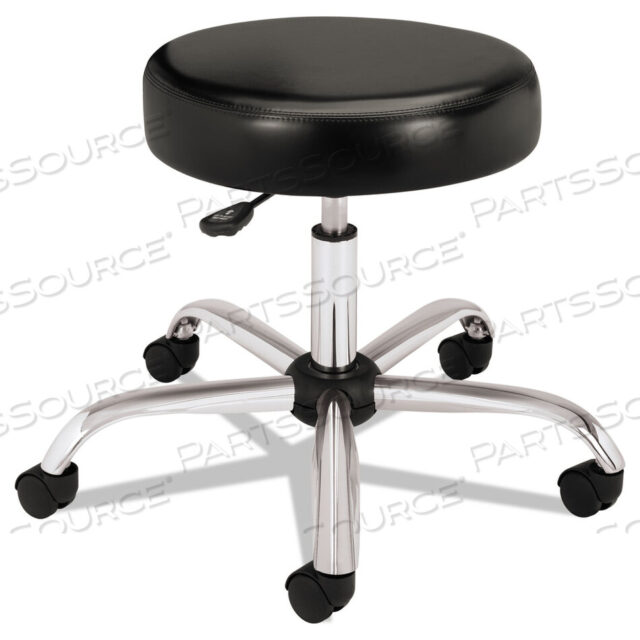 OEM#: HMTS01.EA11ADJUSTABLE TASK/LAB STOOL, BACKLESS, SUPPORTS UP TO 250 LB, 17.25 TO 22 SEAT HEIGHT, BLACK SEAT, STEEL BASE by HON