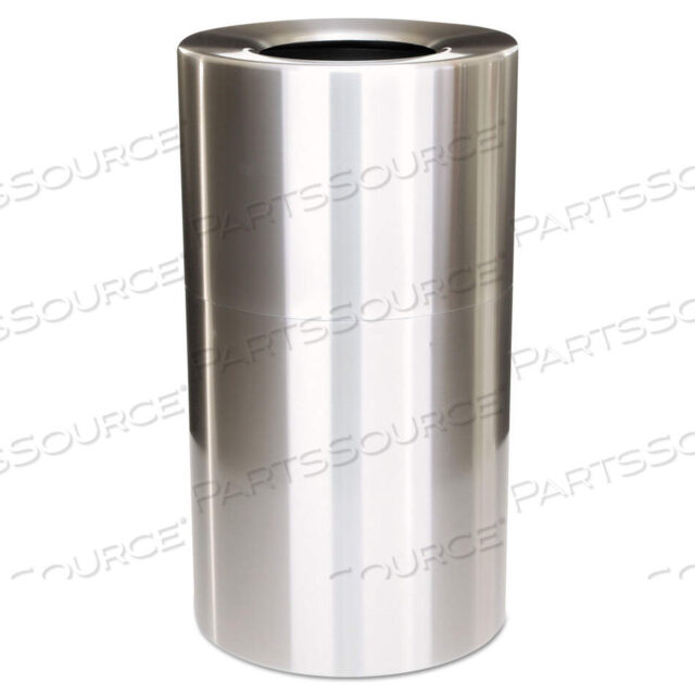 OEM#: FGAOT35SAPLATRIUM ALUMINUM CONTAINER WITH LINER, 35 GAL, ALUMINUM, SATIN ALUMINUM by Rubbermaid Medical Division