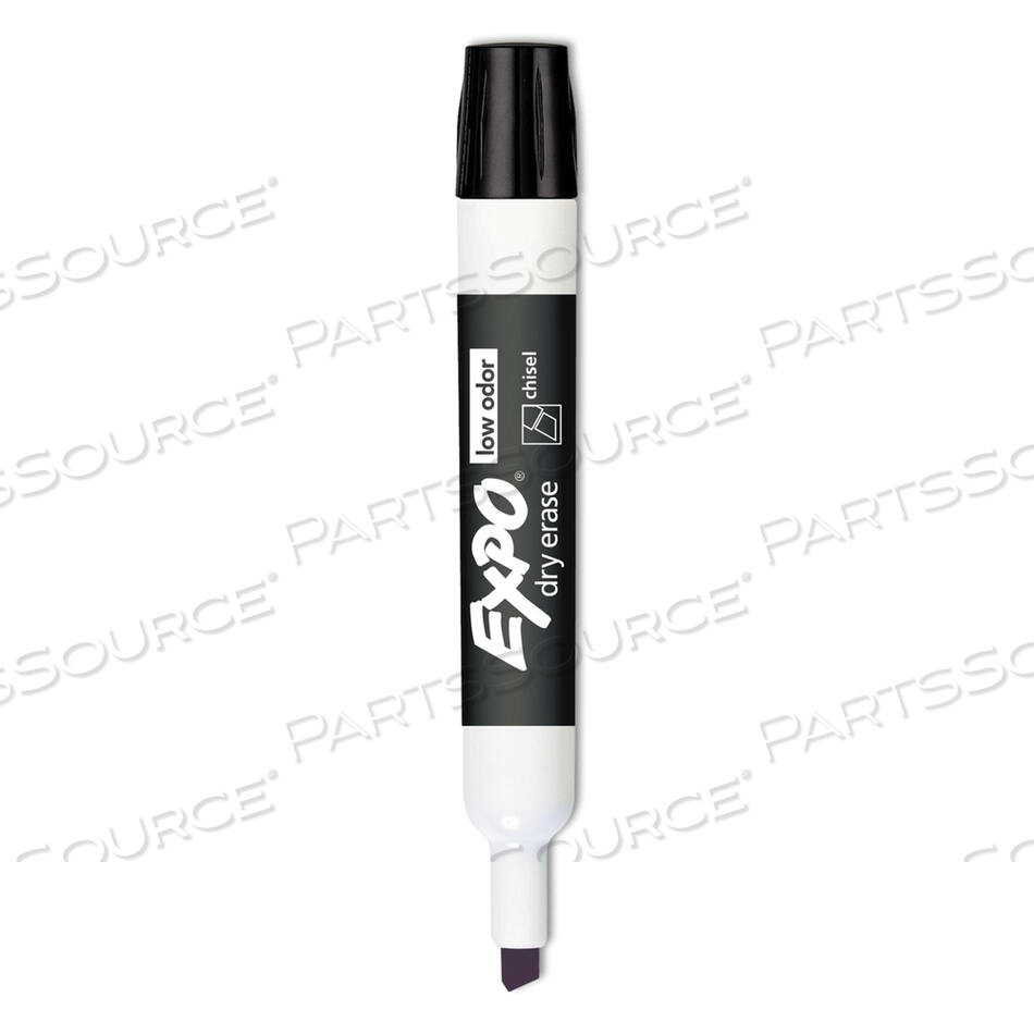 OEM#: 80001LOW-ODOR DRY-ERASE MARKER, BROAD CHISEL TIP, BLACK, DOZEN by Expo