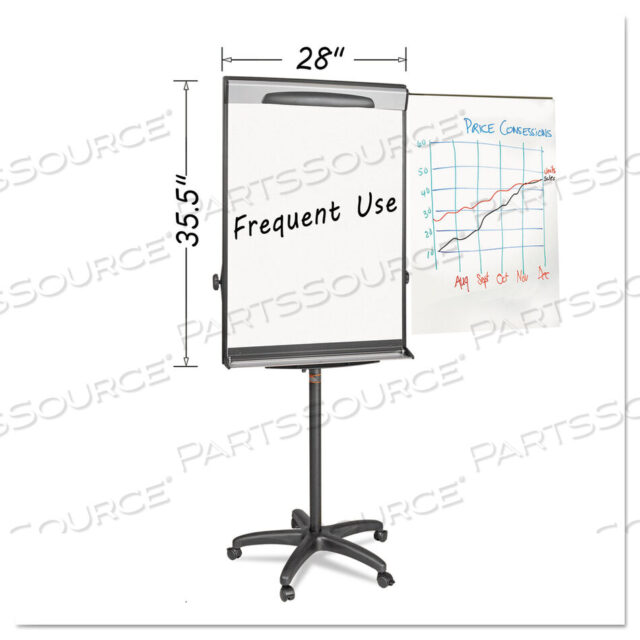 OEM#: EA48062119TRIPOD EXTENSION BAR MAGNETIC DRY-ERASE EASEL, 69 TO 78 HIGH, BLACK/SILVER by MasterVision