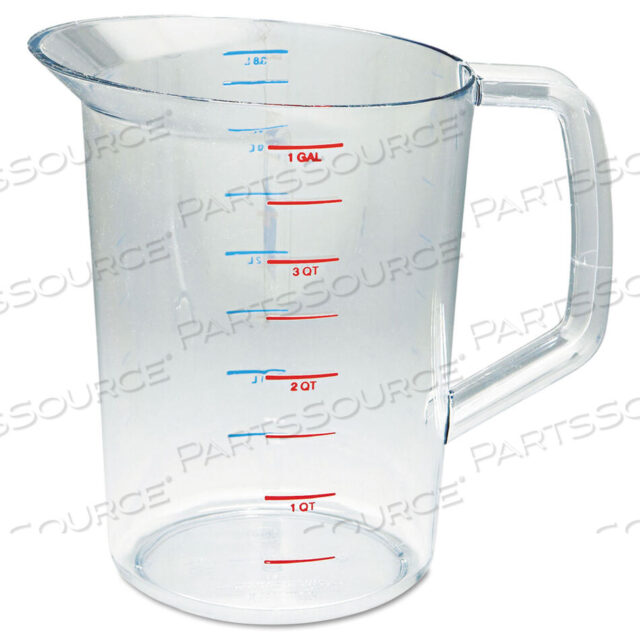 OEM#: FG321800CLRBOUNCER MEASURING CUP, 4 QT, CLEAR by Rubbermaid Medical Division