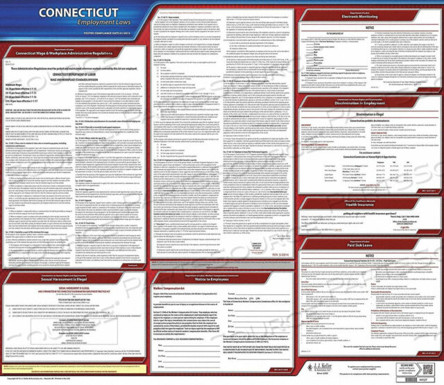 OEM#: 100-CTLABOR LAW POSTER STATE LABOR LAW CT by J.J. Keller & Associates