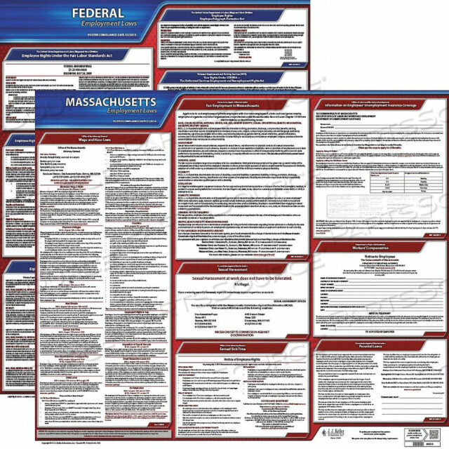 OEM#: 100-MA-KLABOR LAW POSTER KIT MA ENGLISH 27 IN W by J.J. Keller & Associates