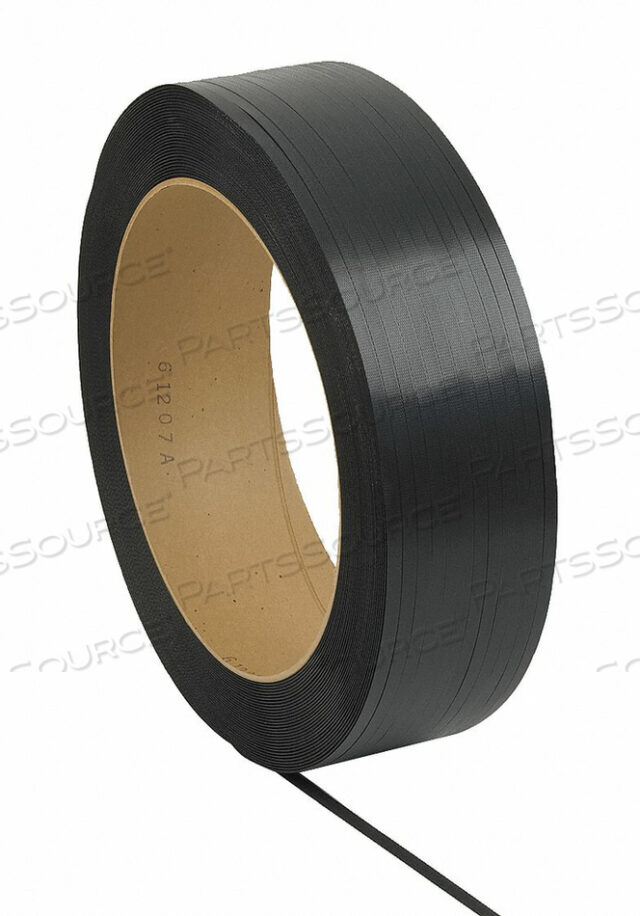 OEM#: 68H.10.0145POLYPROPYLENE STRAPPING 3/4 X .033 X 4500 BLACK, 16 X 6 CORE by PAC Strapping Products Inc.