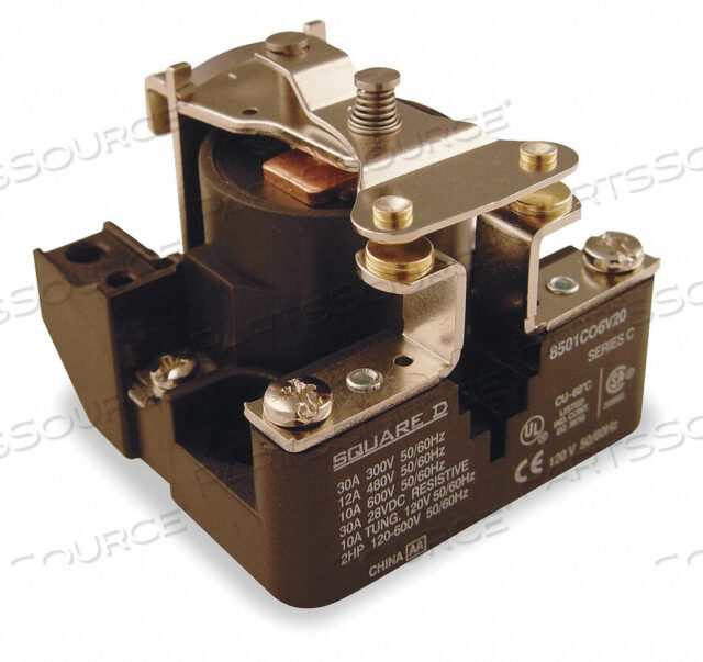OEM#: 8501CO6V04H8162 OPEN POWER RELAY 4 PIN 277VAC SPST-NO by Square D