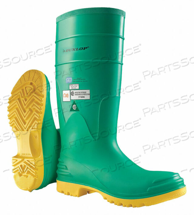 OEM#: 8701200D0328 RUBBER BOOT MENS 11 KNEE GREEN PR by Dunlop