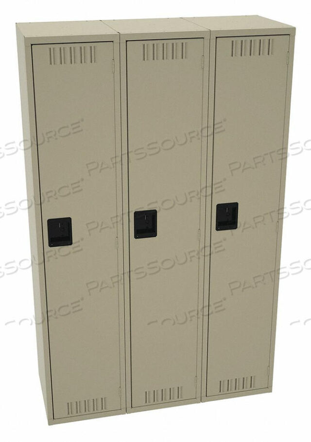 OEM#: STS-151872-CSDWARDROBE LOCKER LVRD 3 WIDE 1 TIER SAND by Tennsco Corp.