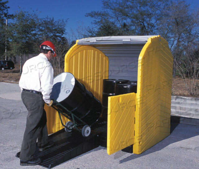 OEM#: 9637ULTRA-HARD TOP P4 PLUS 4 DRUM OUTDOOR SPILL CONTAINMENT UNIT WITH DRAIN by Ultratech