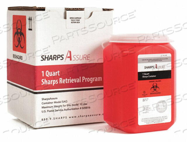 OEM#: SAQ-12SHARPS CONTAINER 6 W 1 QT. SNAP LID by Sharps Compliance, Inc.