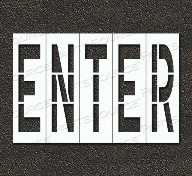 OEM#: STL-108-79604PAVEMENT STENCIL ENTER by RAE Products & Chemicals Corp.